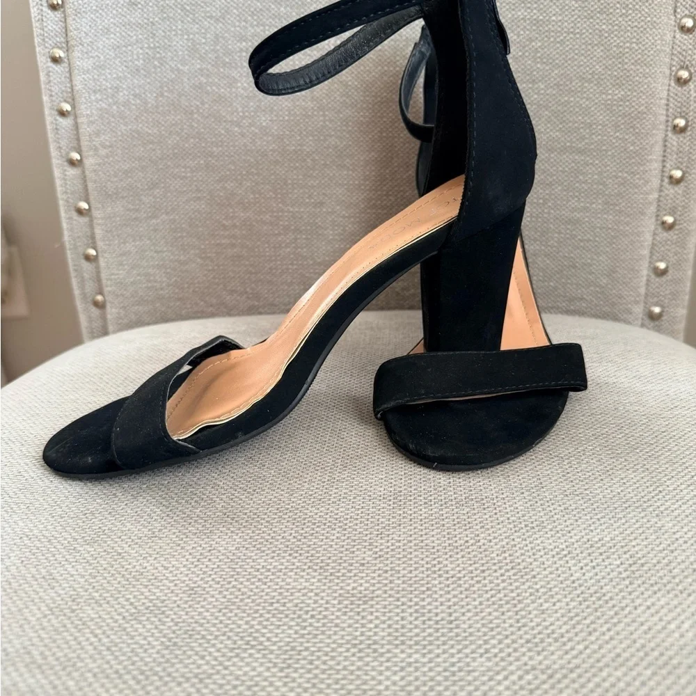 Black Block Heel Sandals
